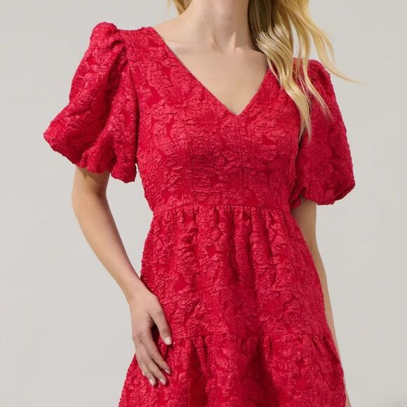 Sugarlips Russa May Floral Jacquard Tiered
Mini Dress Size XL - Picture 1 of 16